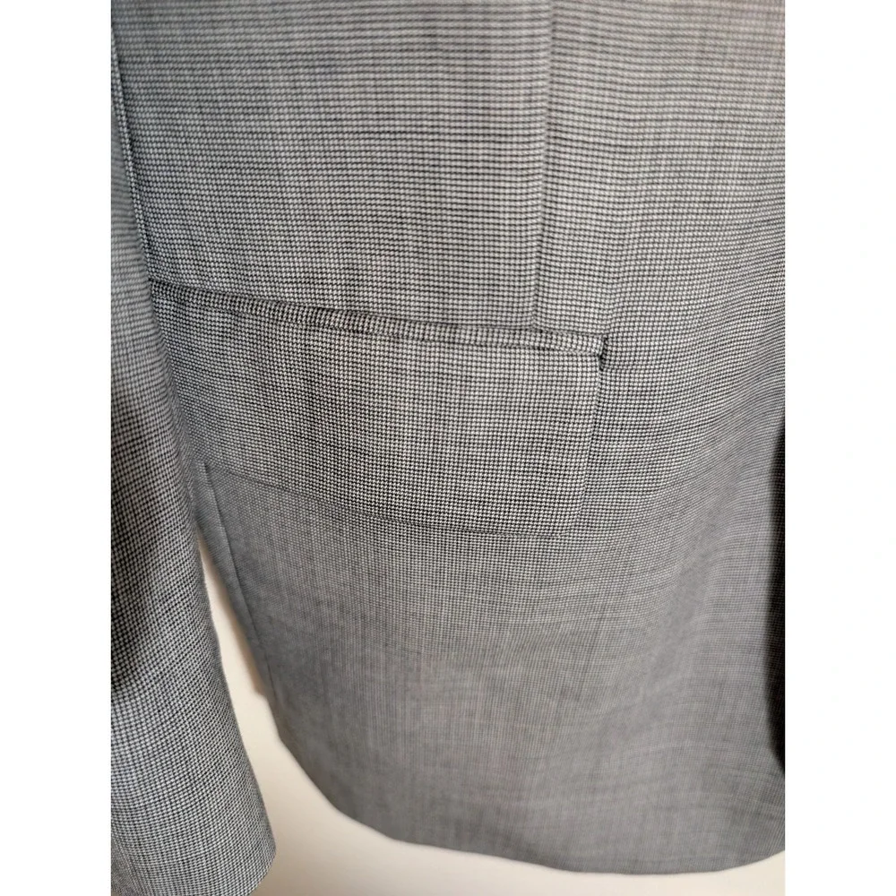 Jos A Bank Blazer Mens 48R Gray Wool Houndstooth 2 Button Notch Lapel